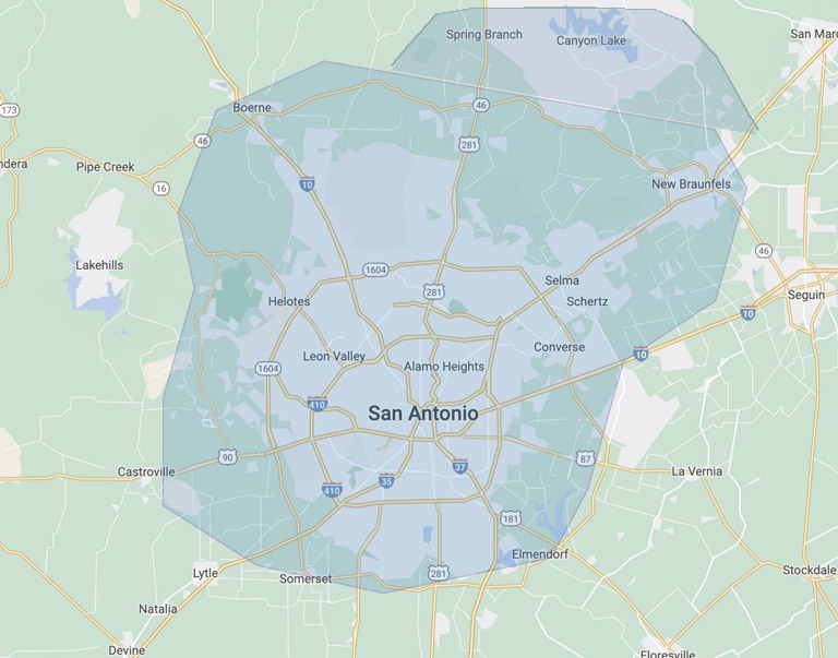 Sacred Mission Hospice areas served map